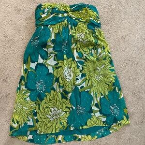Women’s Ann Taylor Strapless Floral Dress